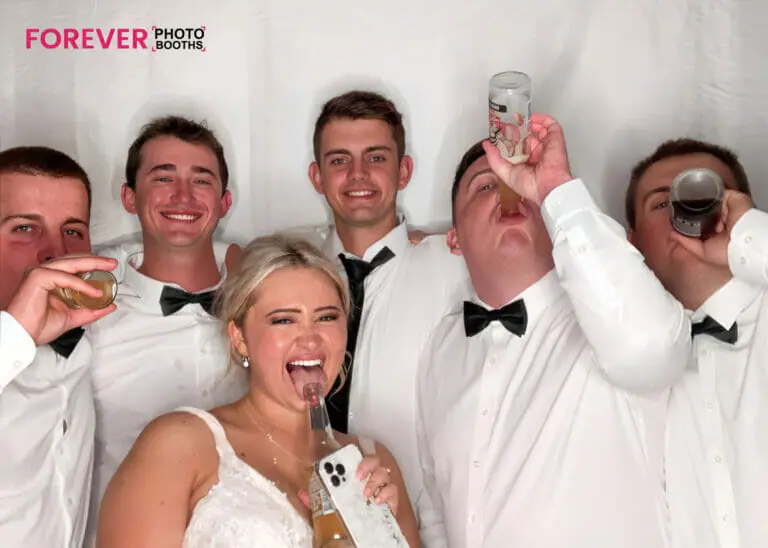 Wedding Bridal party using Photo Booth